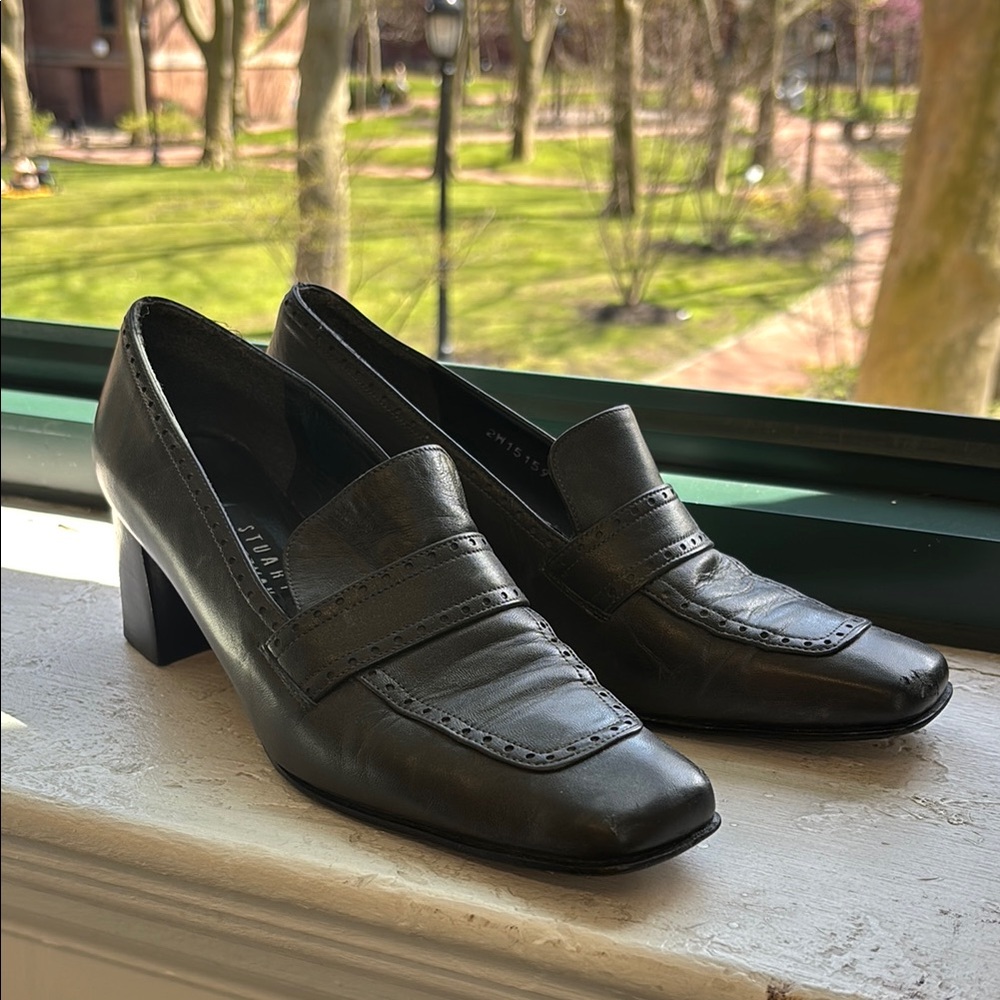 Stuart Weitzman Black Leather Women's Shoes